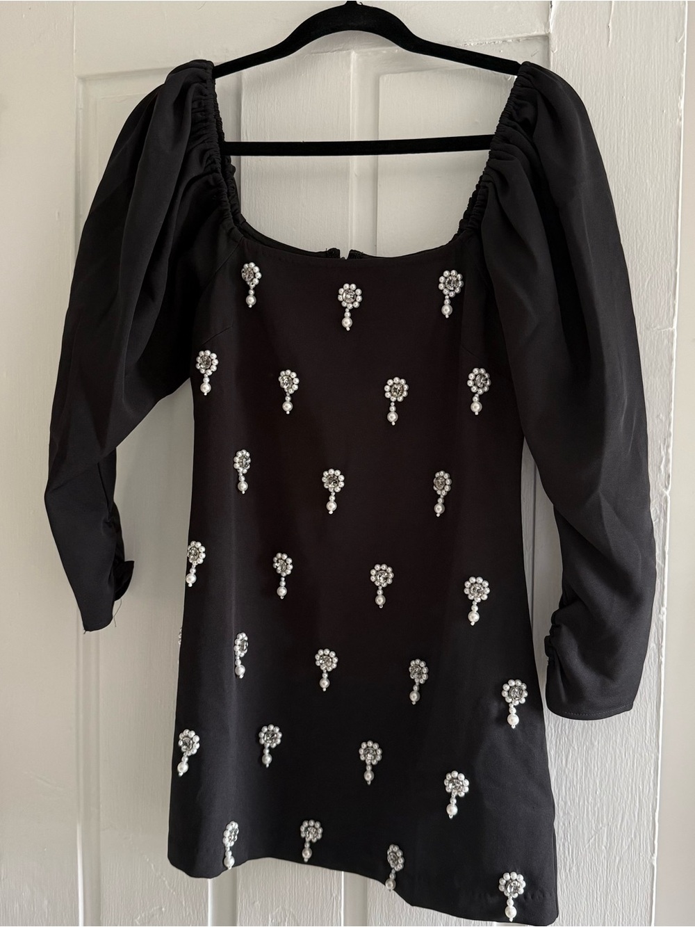 Anthropologie Pearl embellished mini dress